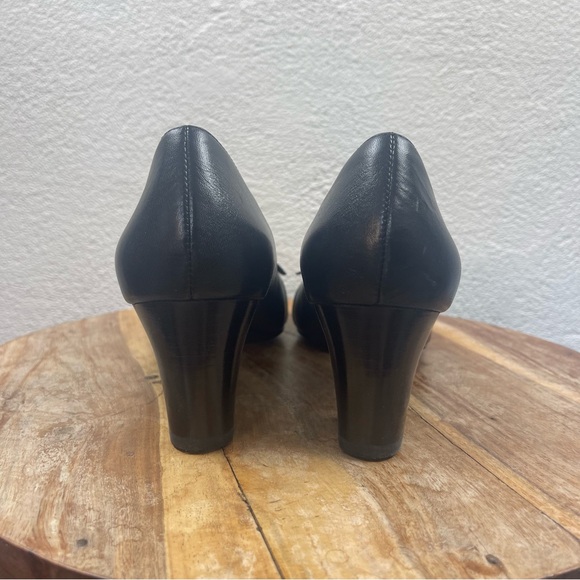 Etienne Aigner l 9M Madge Leather Buckle Classic Conservative Career Block Heels - Picture 4 of 15
